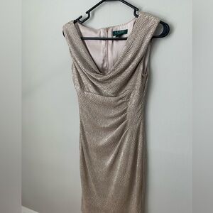 Ralph Lauren gold dress 4